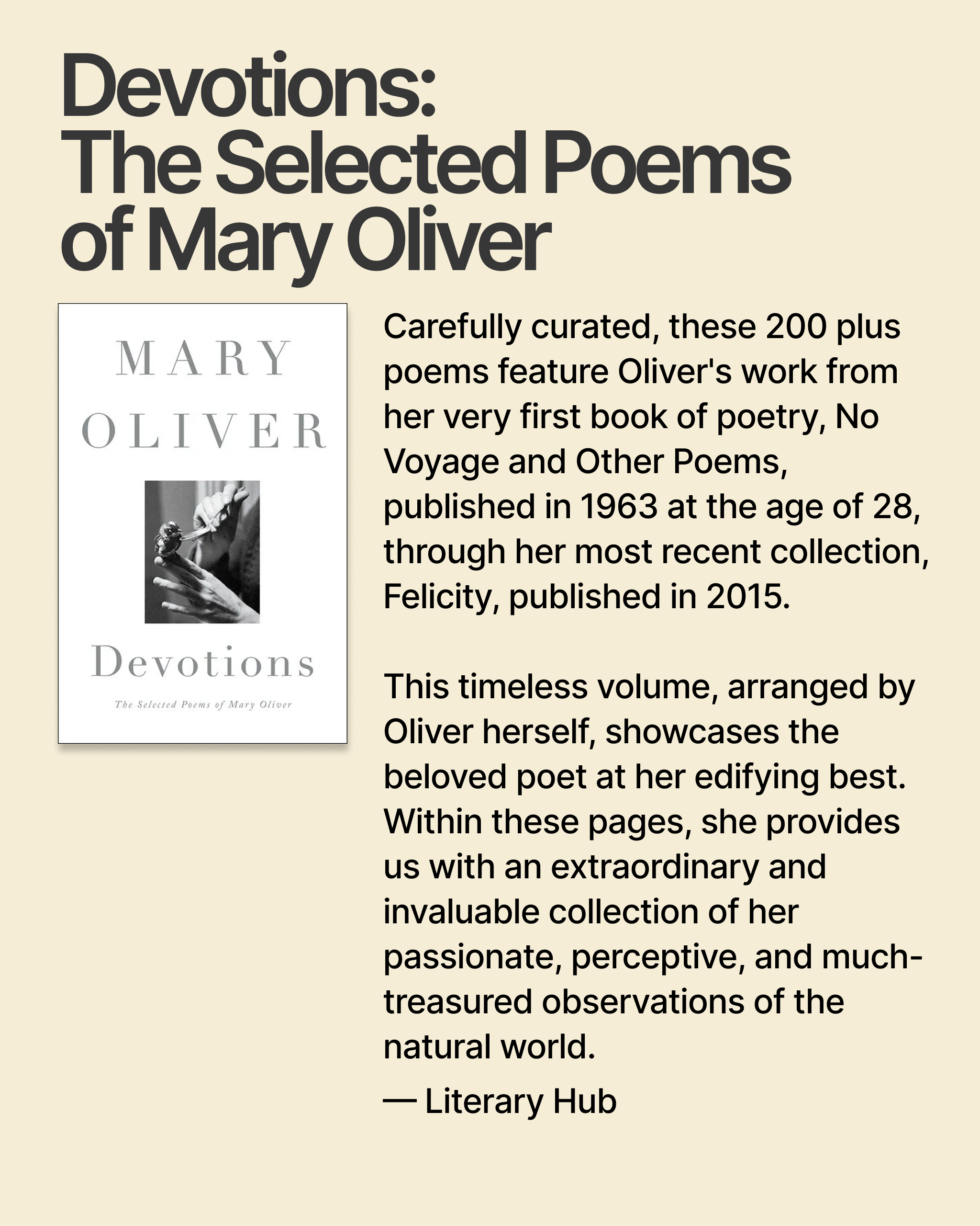 Poetic Inspiration: Mary Oliver's poetry, craft, and journal