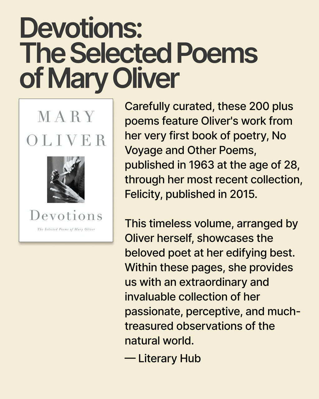 Poetic Inspiration: Mary Oliver's poetry, craft, and journal