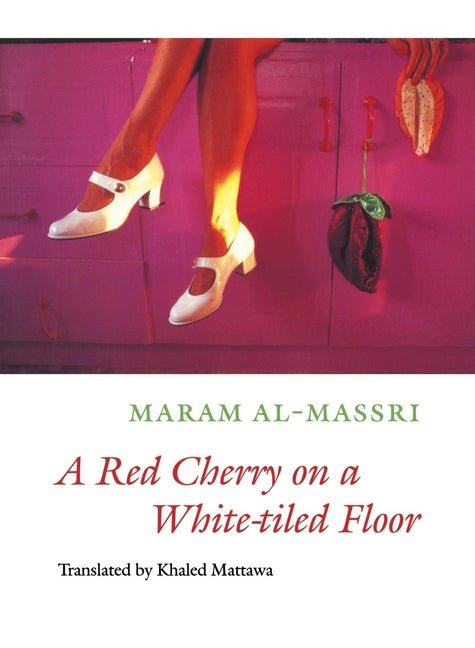 A Red Cherry on a White-Tiled Floor by Maram Al-Massri