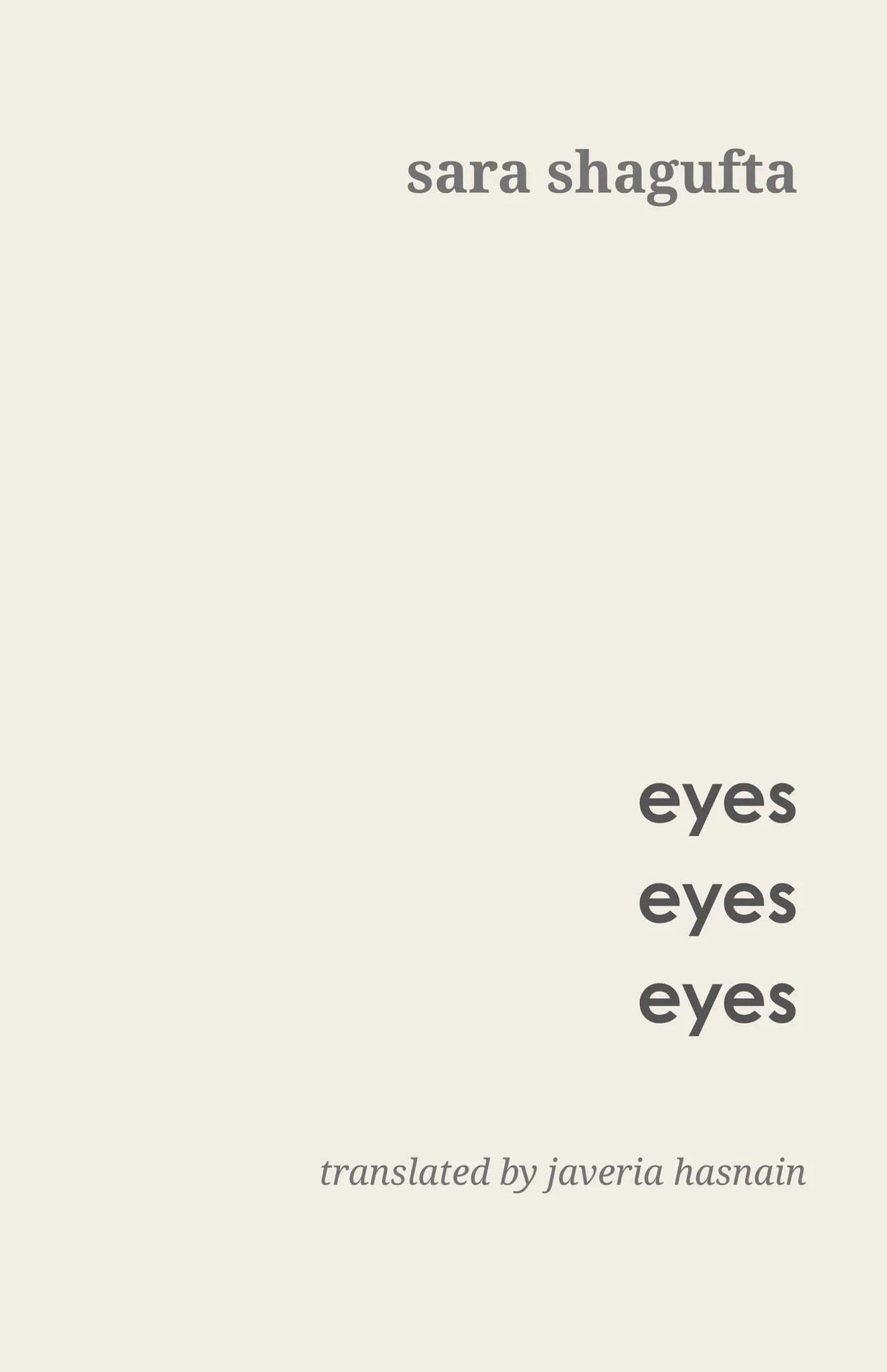 Aankhein or Eyes, Eyes, Eyes - The Poetry Shop LLC