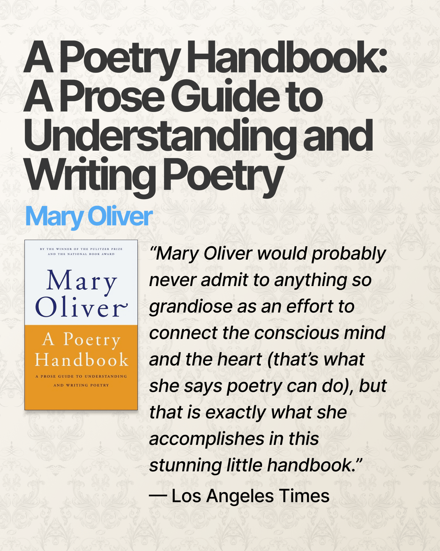 An Essential Poetry Writing Bundle: Mary Oliver, Tracy K. Smith, Dorianne Laux - The Poetry Shop