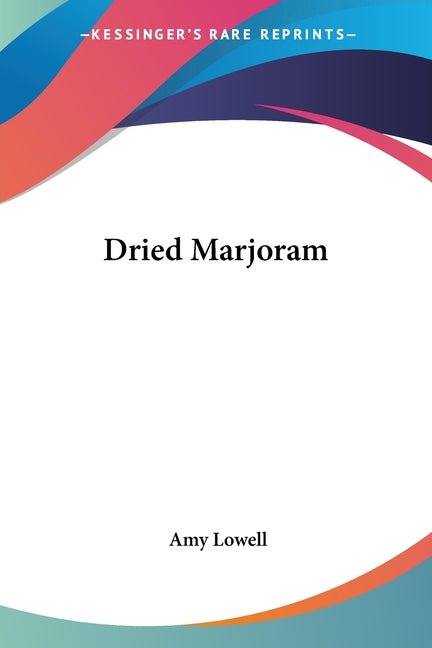 Dried Marjoram - The Poetry Shop