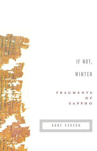 If Not, Winter: Fragments of Sappho - The Poetry Shop