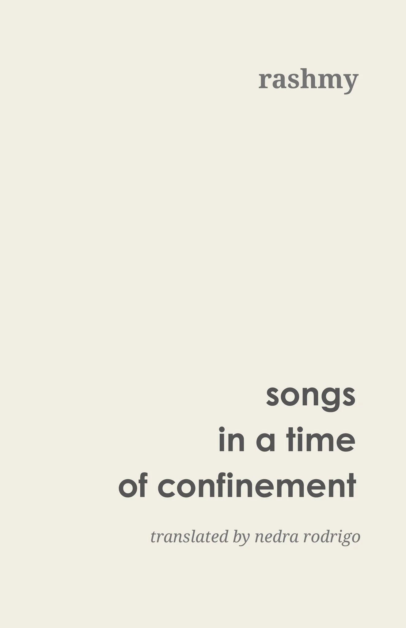Songs in a Time of Confinement - The Poetry Shop LLC